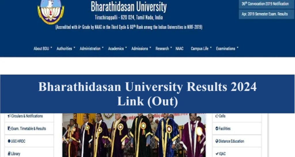 Bharathidasan University Results 2024