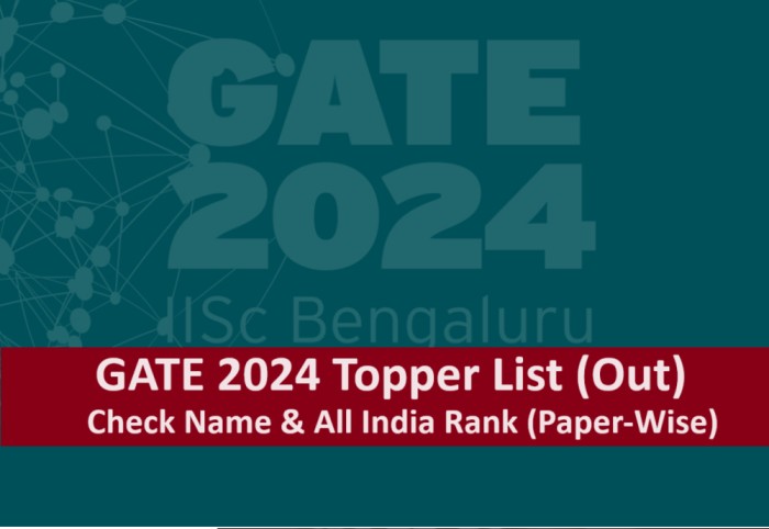 GATE 2024 Toppers List Pdf