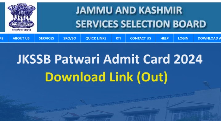 JKSSB Patwari Admit Card 2024 Download Login Link
