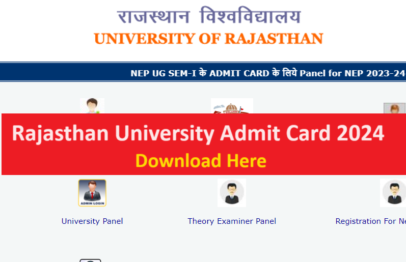 Rajasthan University Admit Card 2024 Download Link