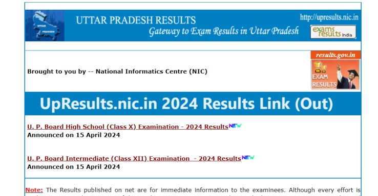 upresults.nic.in 2024 Results Link