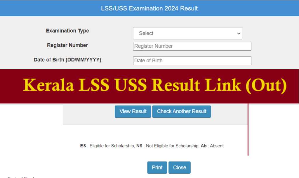 Kerala LSS USS Result 2024 Link