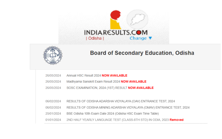 Bseodisha Ac In Th Result Link Out Orissaresults Nic In