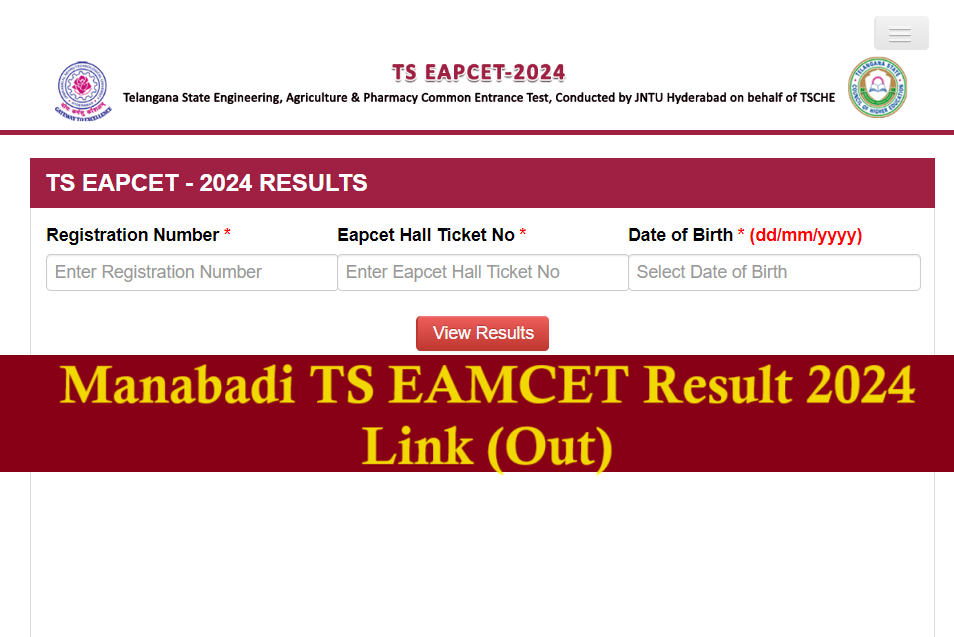 Manabadi TS EAMCET Results 2024 Rank Card Link