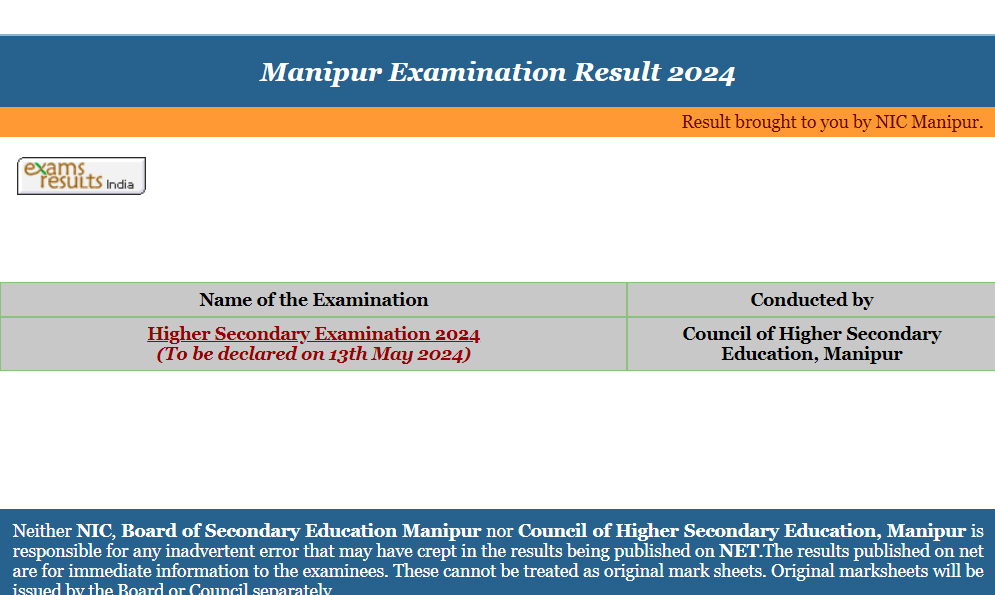 maresults.nic.in 2024 12th Result link